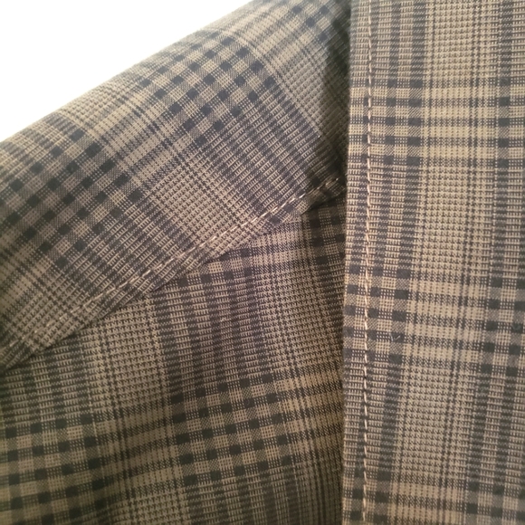 511 Tactical Shirt Mens L  Large Snap Button Green & Black Plaid Long Sleeve - Picture 8 of 11